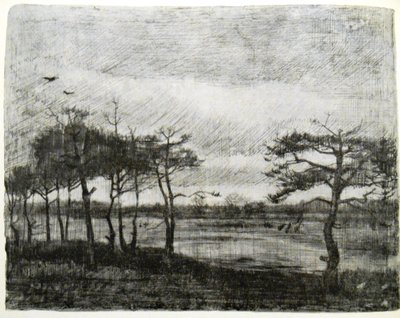 Firs by a Swamp by Vincent van Gogh